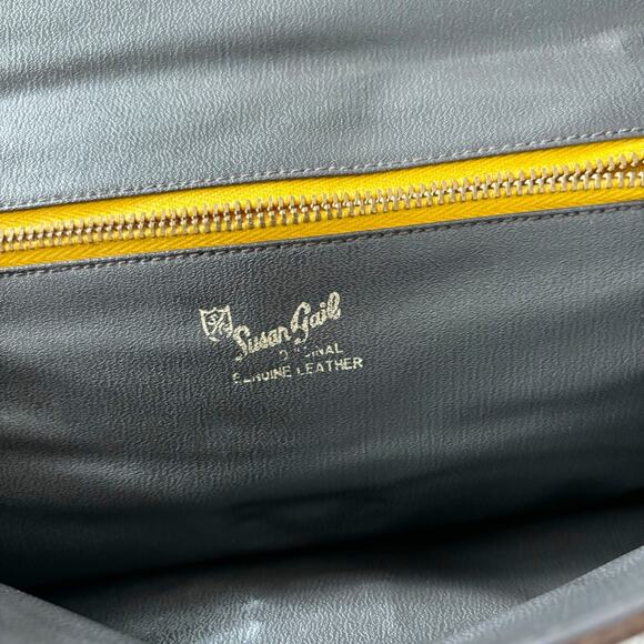 Vintage Susan Gail Suede Clutch Shoulder Bag Brown - Picture 8 of 11